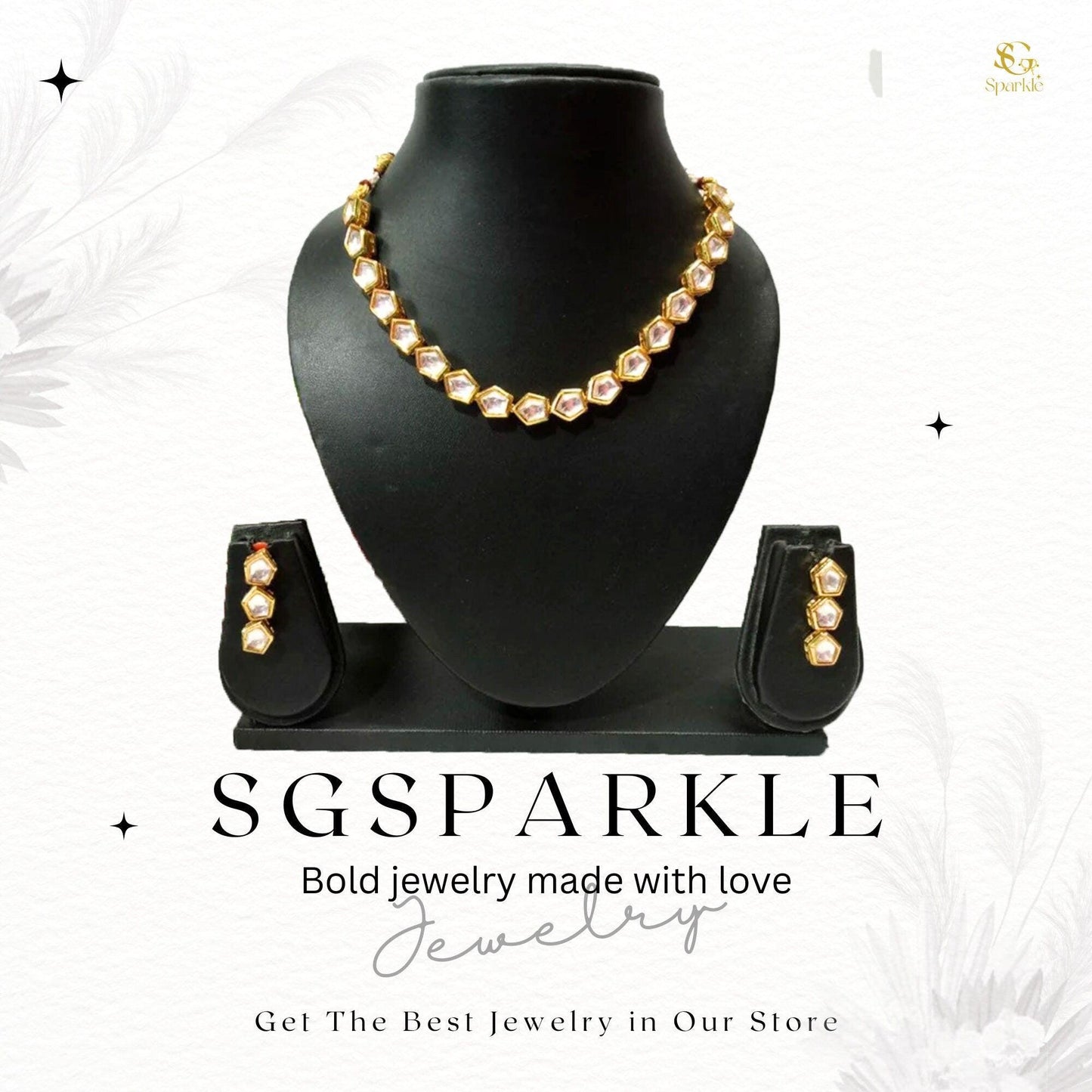 Kundan set - Single line necklace