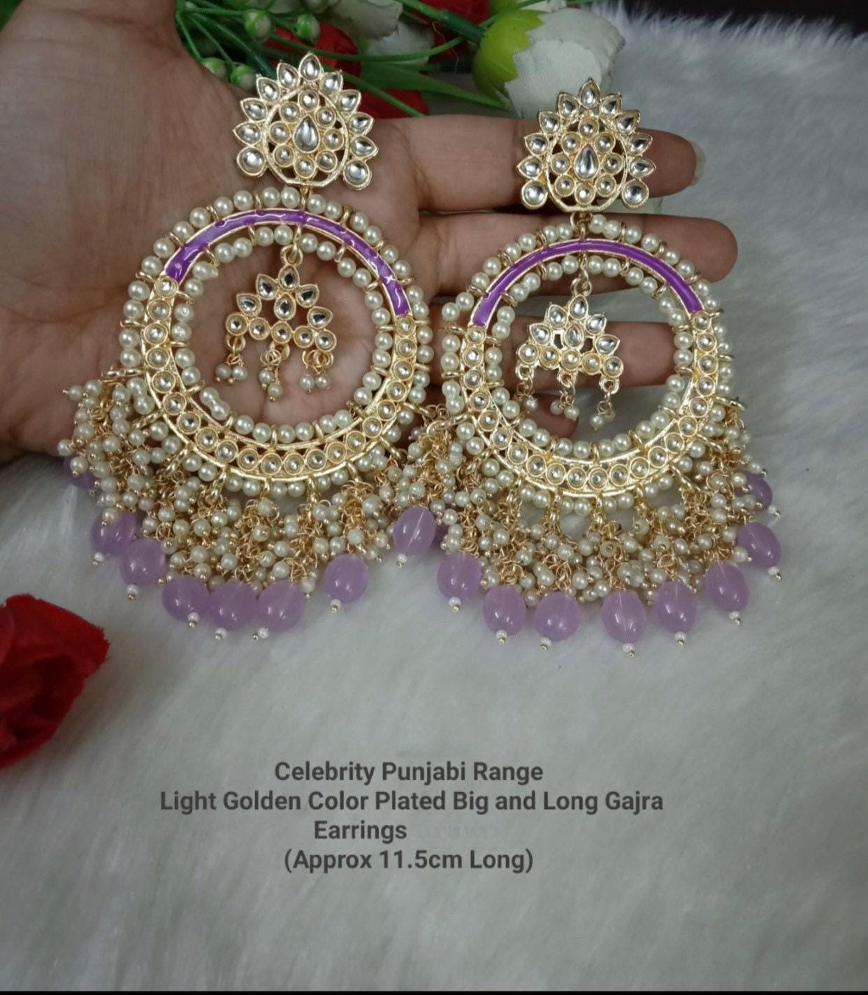 Long Bollywood style Jhumka