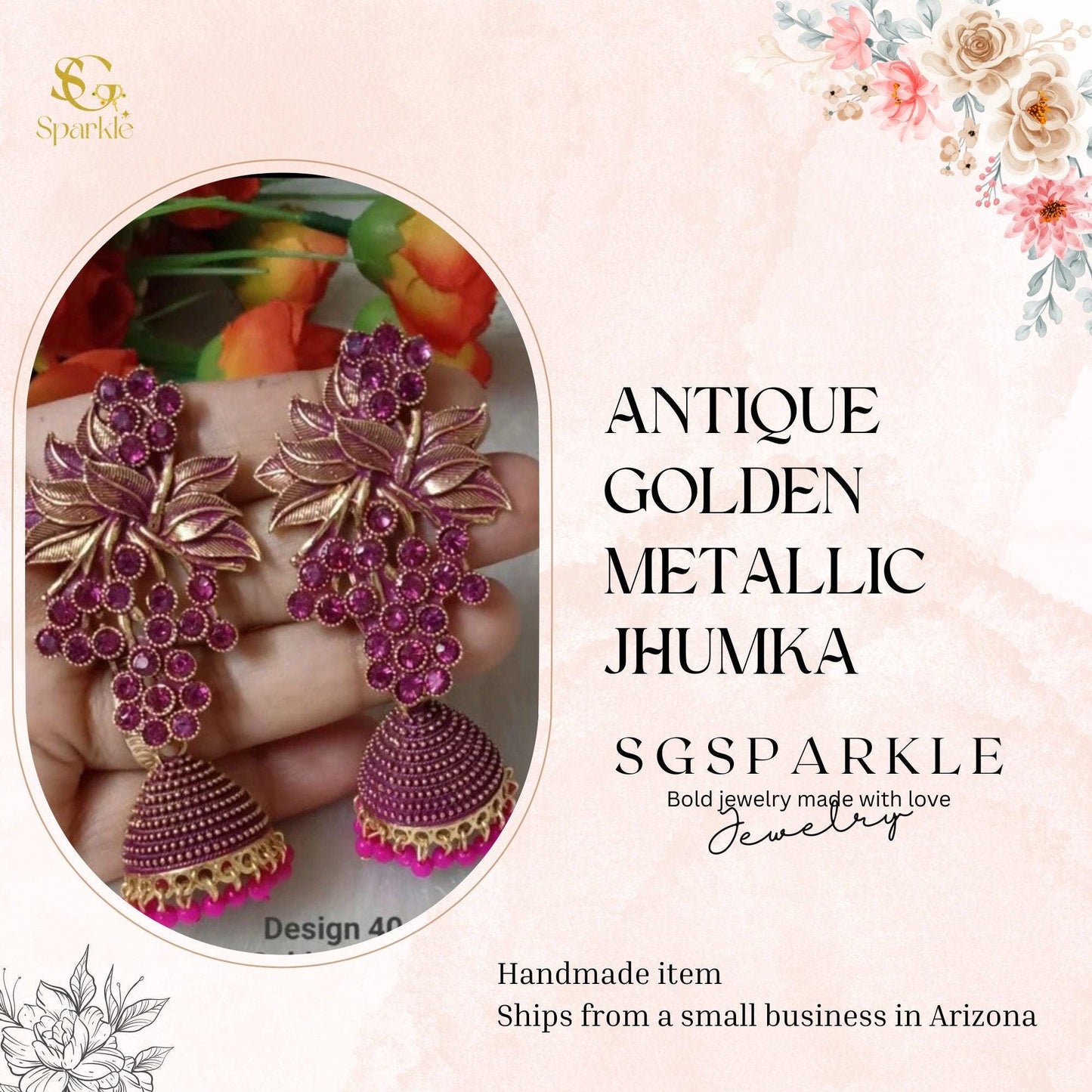Most popular Antique Golden Metallic Jhumka
