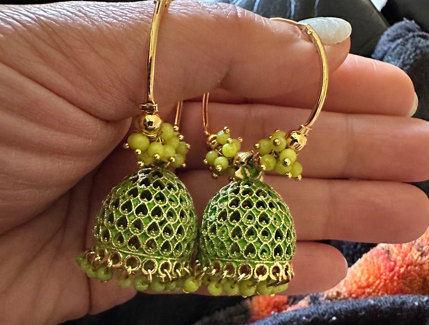 Chandbali or hoops with traditional finish