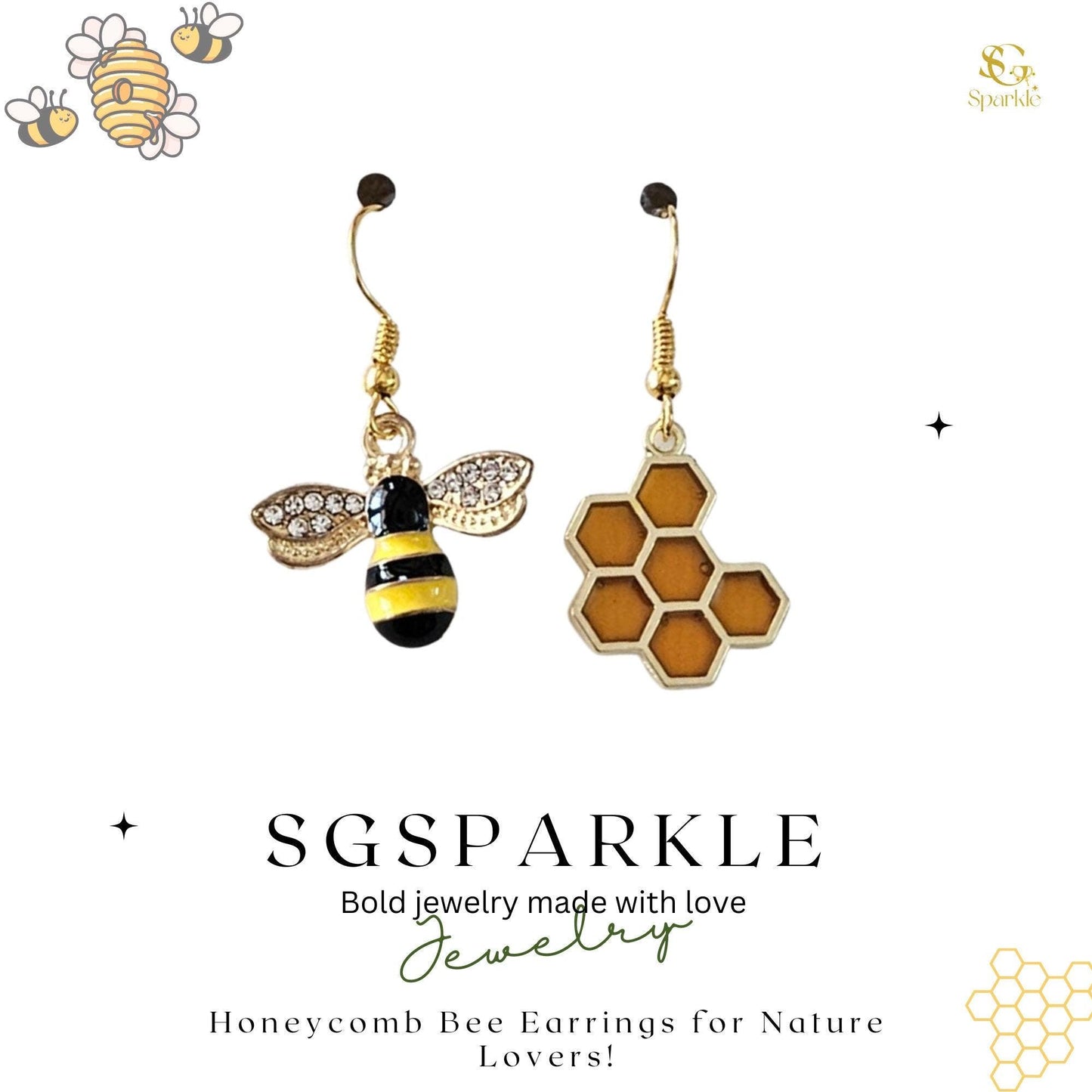 Honey Bee Mismatch earrings