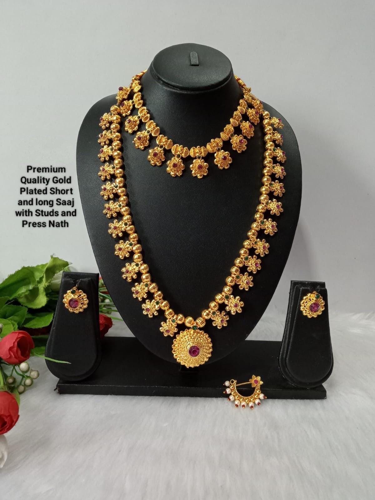 Kolhapuri Saaj set Golden plated -Multiple Variations *New Stock added*